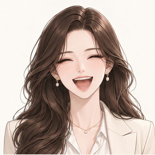 페이블 · 크게 웃음