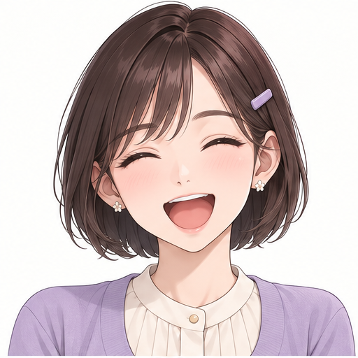 루나 · 크게 웃음