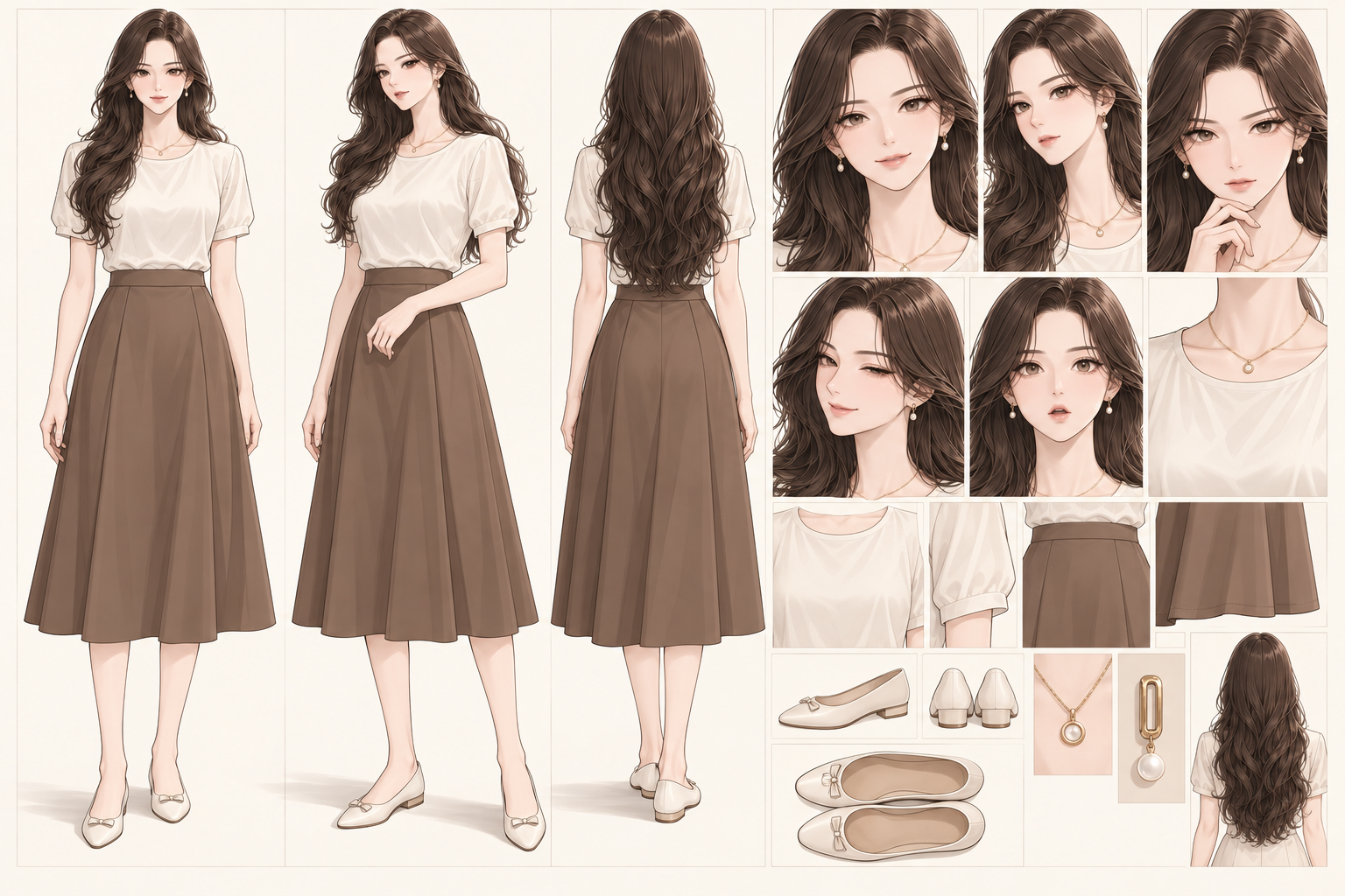 페이블 여름 평상복 캐릭터 시트