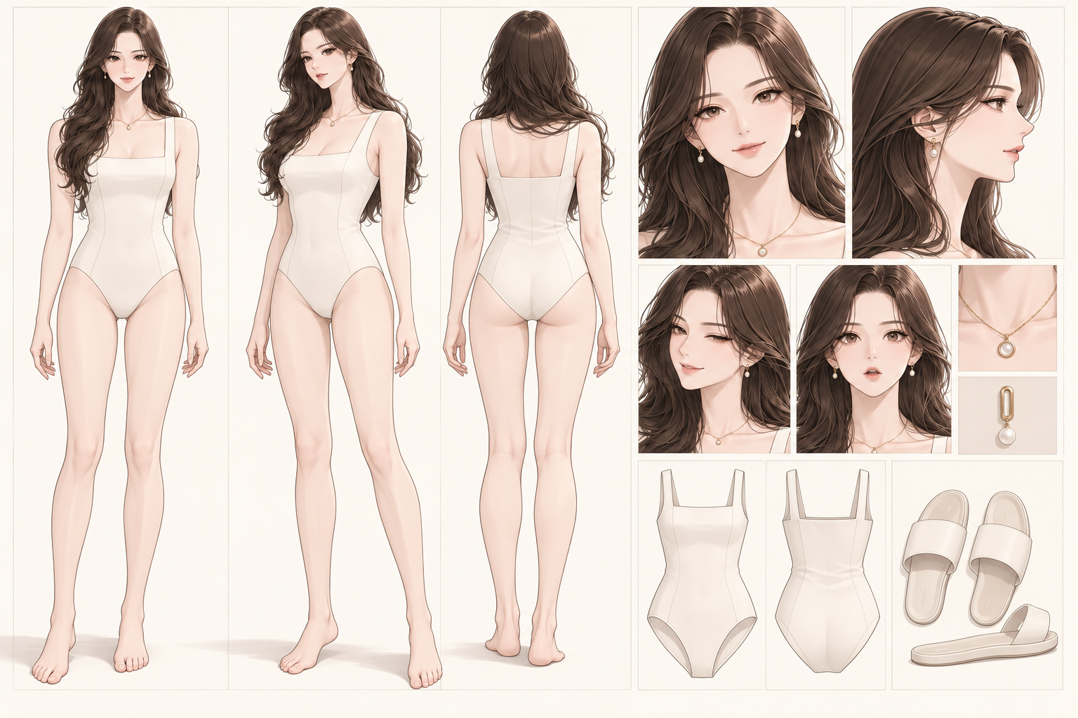 페이블 수영복 캐릭터 시트