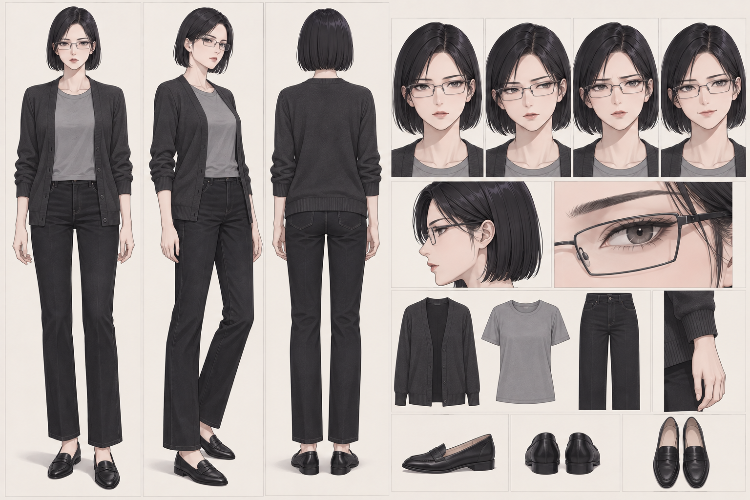 소네트 가을 평상복 캐릭터 시트